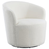 Joyce Upholstered Barrel Back Swivel Chair Burnt Orange